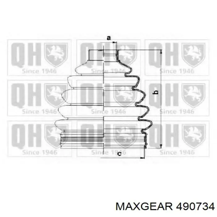 Пильник ШРУСа зовнішній 490734 Maxgear