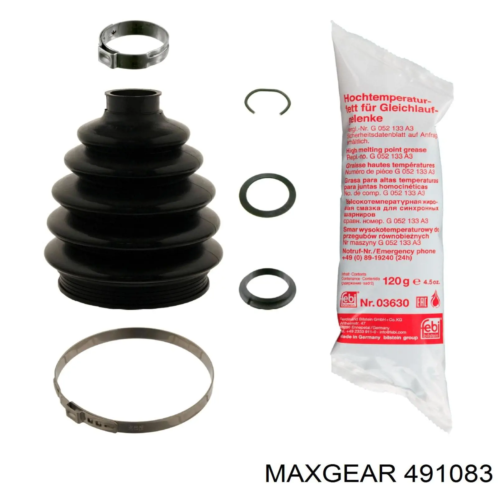 Пильник ШРКШа зовнішній, задньої піввісі 491083 Maxgear