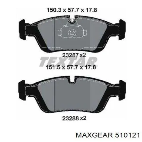 Датчик масової витрати повітря Maxgear 510121 ціна, від 39.36 USD