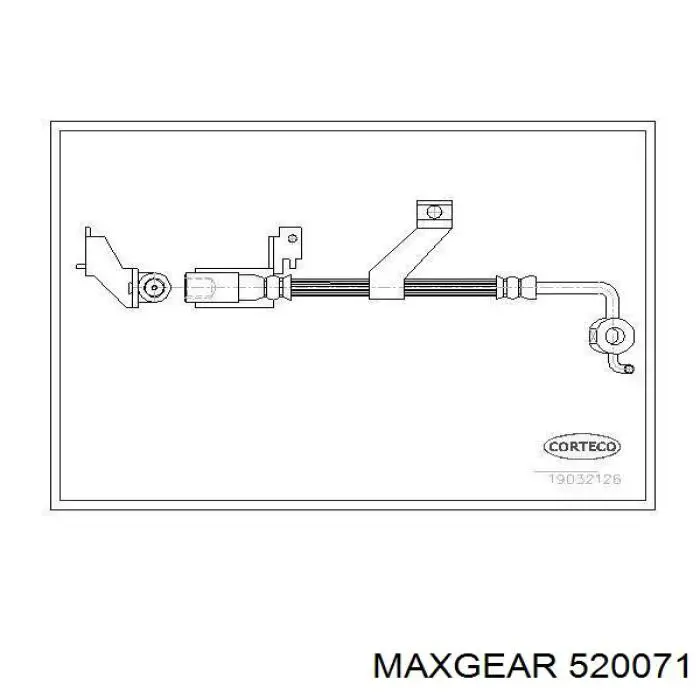 520071 Maxgear Шланг гальмівний передній, лівий