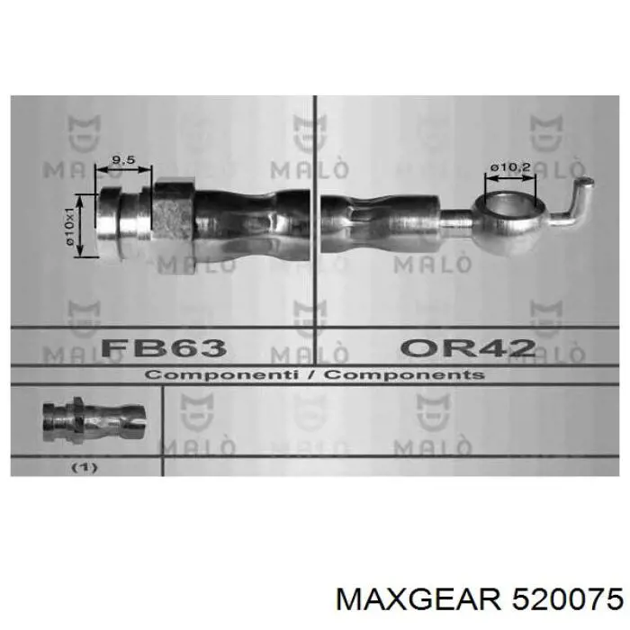 Купити 520075 Maxgear Гальмівні шланги передні