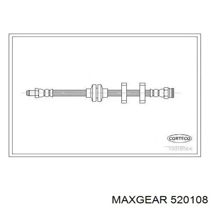 520108 Maxgear Гнучка гальмівна трубка передня
