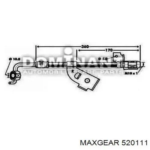 Шланг гальмівний задній BS3321 DP Group