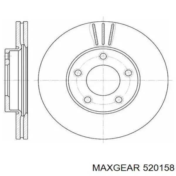 520158 Maxgear шланг гальмівний передній