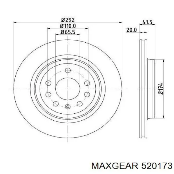 Гальмівні шланги передні 520173 Maxgear