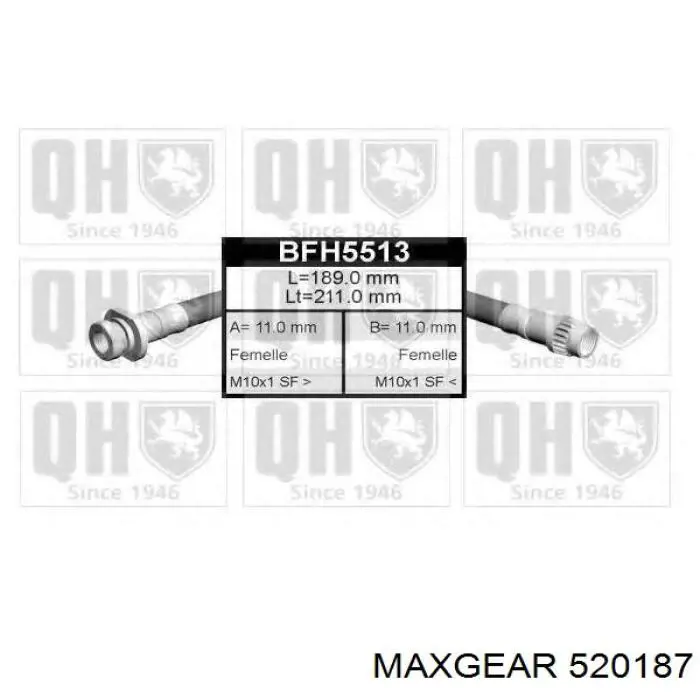 T68048 Brembo Шланг гальмівний задній