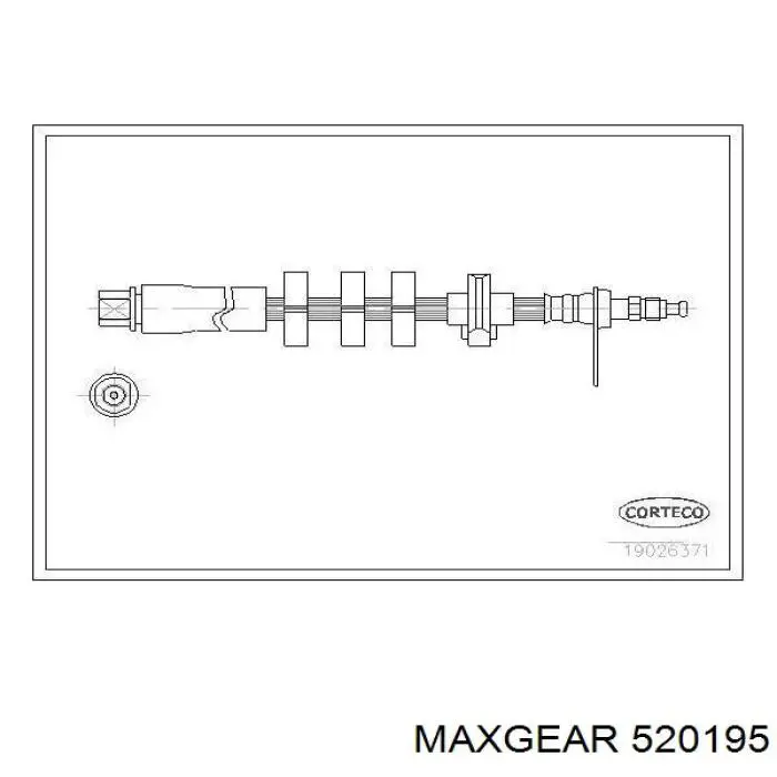 Шланг гальмівний передній, правий Peugeot/Citroen E168060 ціна, від 11.03 USD