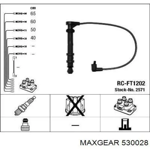 530028 Maxgear дріт високовольтні, комплект