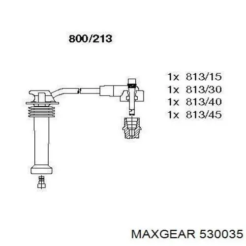 Дріт високовольтний, комплект 530035 Maxgear