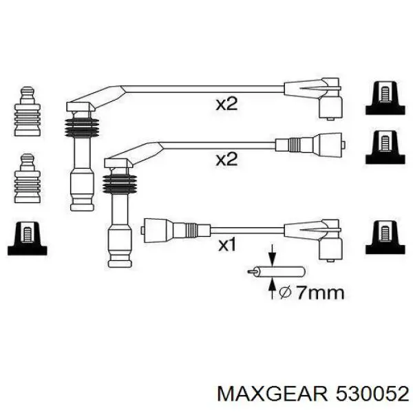 Дріт високовольтний, комплект 530052 Maxgear