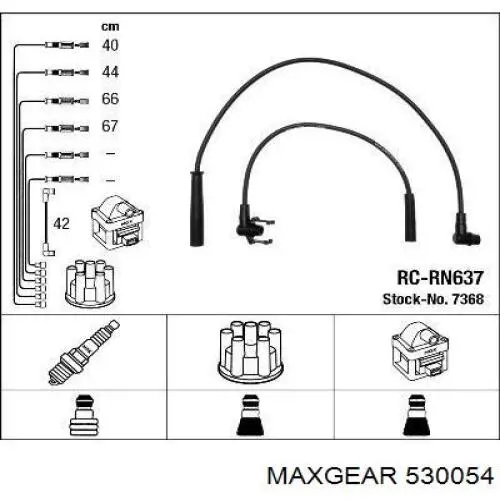 Дріт високовольтний, комплект 530054 Maxgear