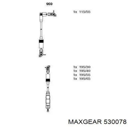 Дроти запалювання Maxgear 530078 ціна, від 31.32 USD