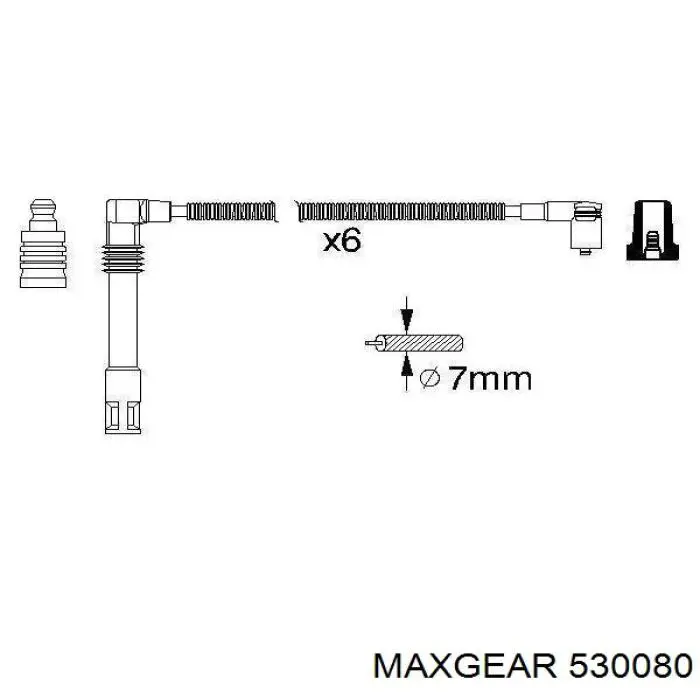 530080 Maxgear Проводи високовольтні
