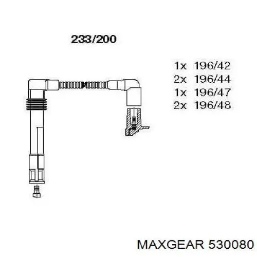 Дроти запалювання Maxgear 530080 ціна, від 47.24 USD