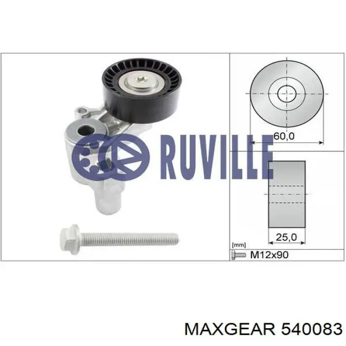 Натяжний ролик 540083 Maxgear