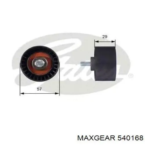 Ролик приводного ременя, паразитний 540168 Maxgear