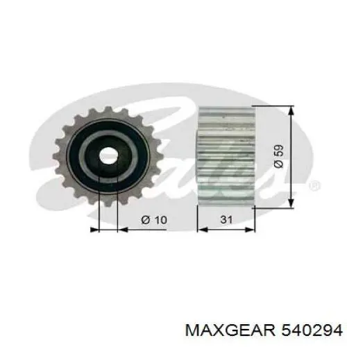 Ролик паразитний ГРМ 540294 Maxgear