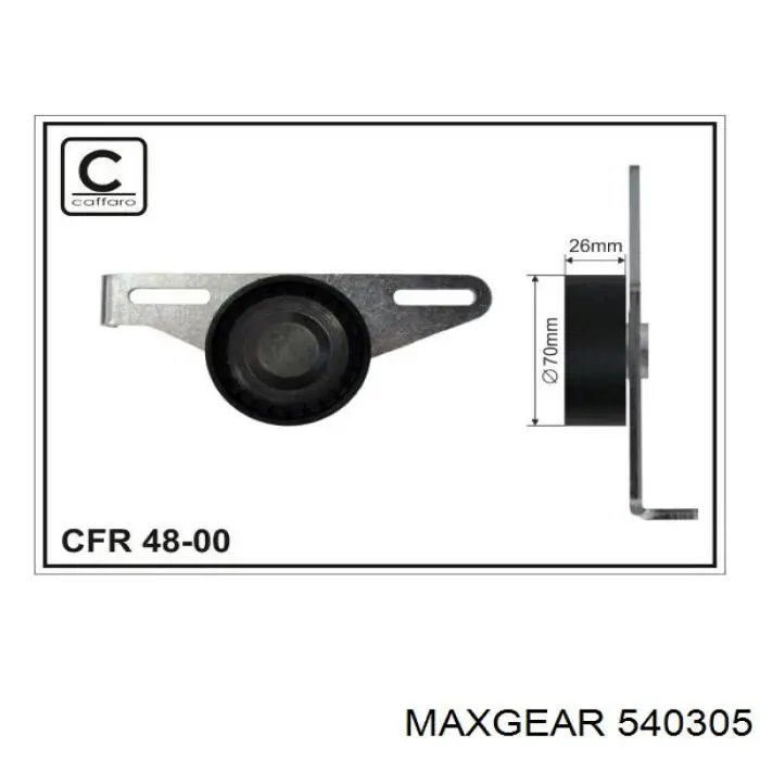 540305 Maxgear ролик натягувача приводного ременя