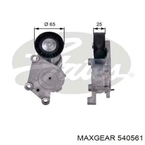 Натягувач приводного ременя 540561 Maxgear