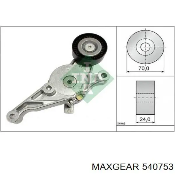 Ролик натягувача приводного ременя Ford 1455380