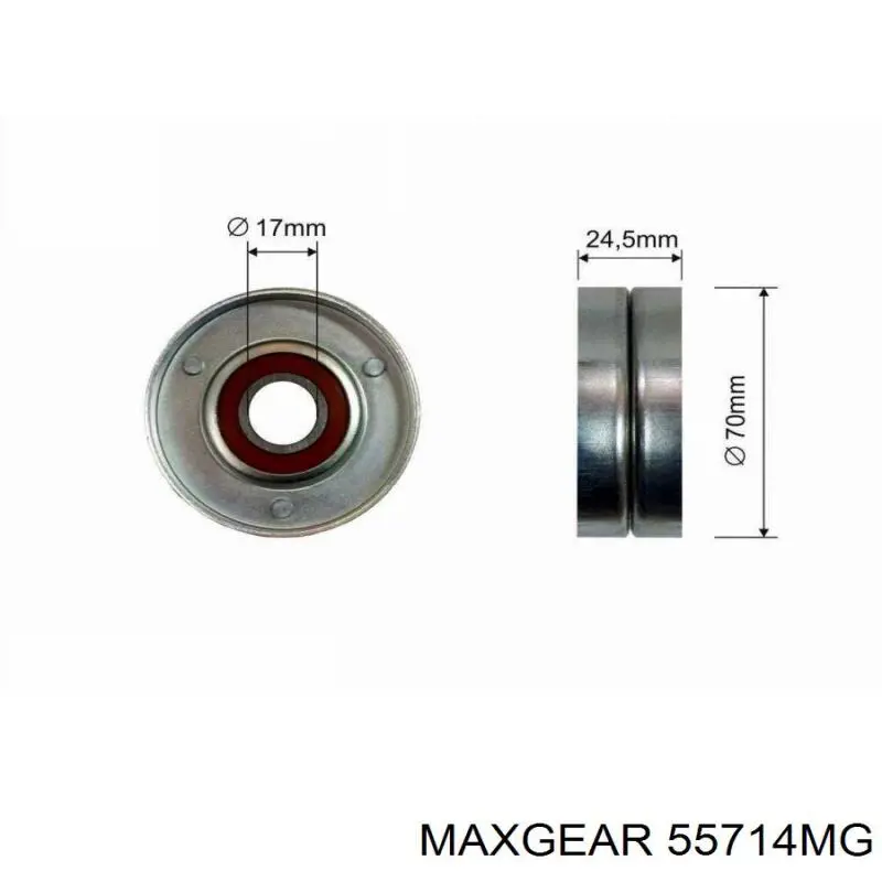 55714MG Maxgear Натяжна планка поліклинового ременя