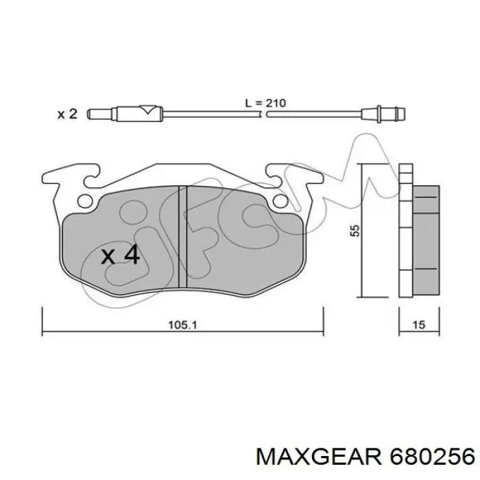 680256 Maxgear шланг/патрубок інтеркулера, лівий
