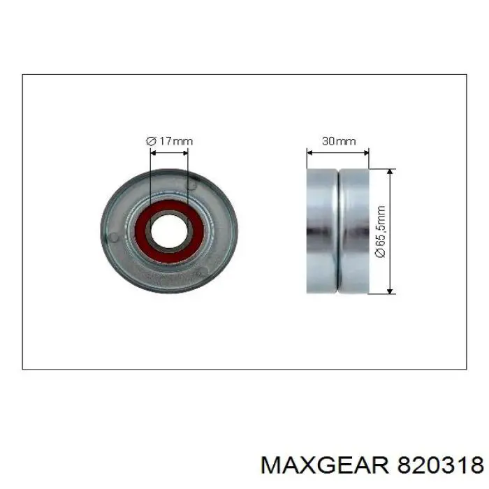 Купити 820318 Maxgear Супорт гальмівний передній правий