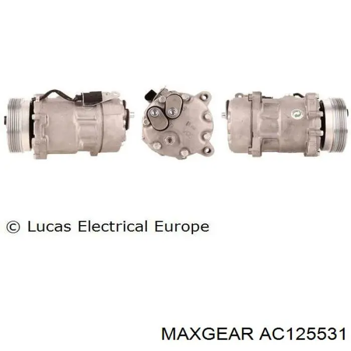 Купити AC125531 Maxgear Шків компресора кондиціонера