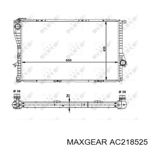 Радіатор основний Maxgear AC218525 ціна, від 82.92 USD