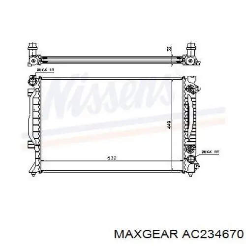 Радіатор AC234670 Maxgear