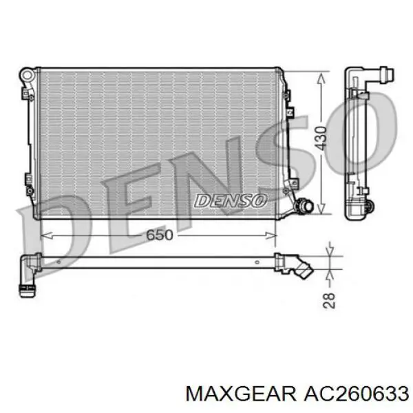 AC260633 Maxgear радіатор охолодження двигуна