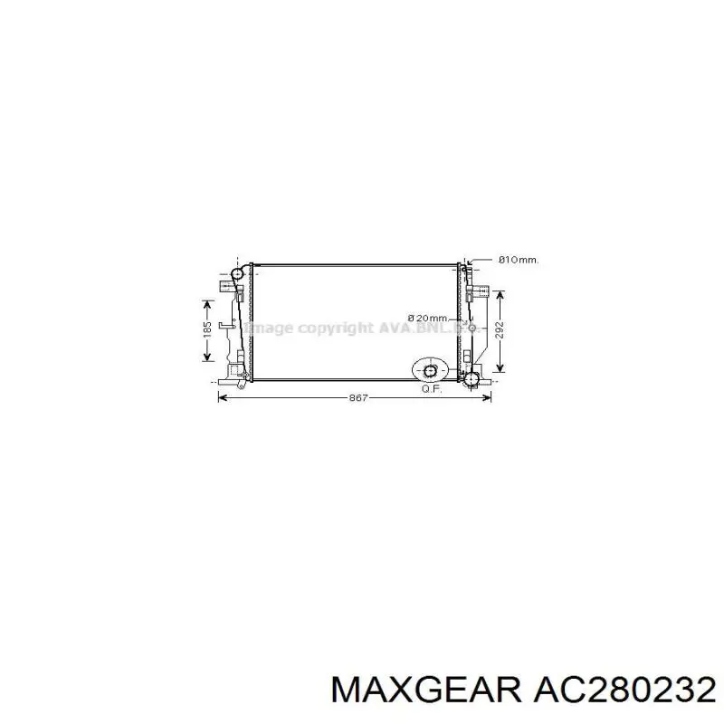 AC280232 Maxgear радіатор охолодження двигуна