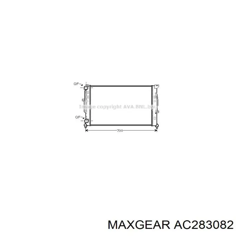 AC283082 Maxgear Радіатор охолодження двигуна