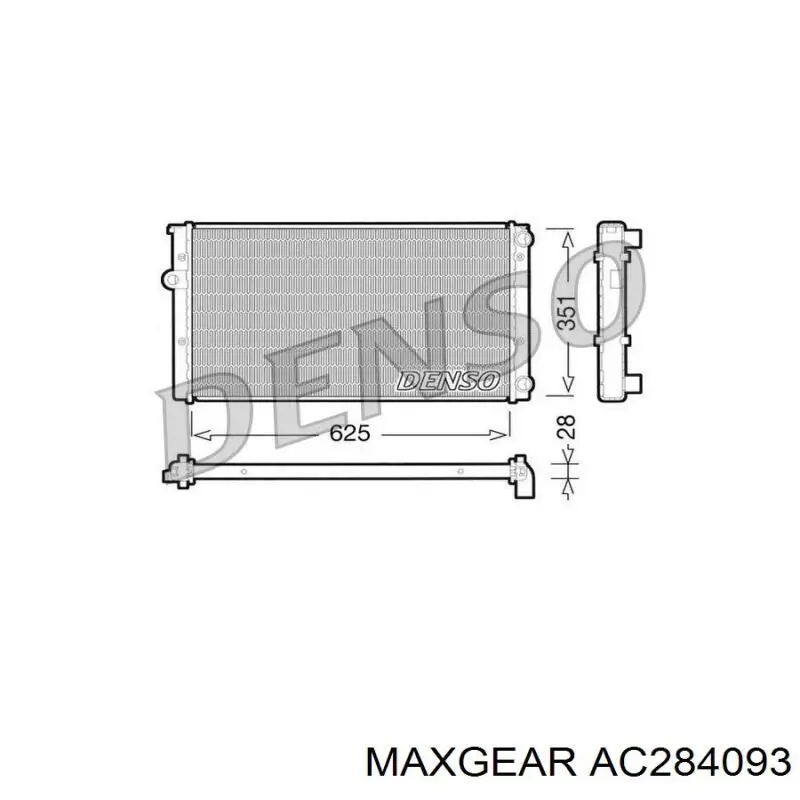 AC284093 Maxgear радіатор охолодження двигуна