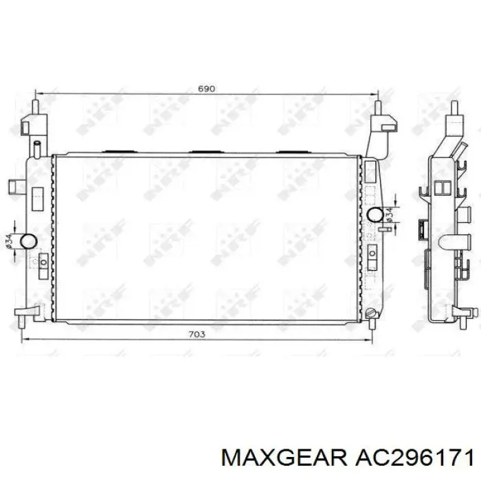 AC296171 Maxgear радіатор охолодження двигуна