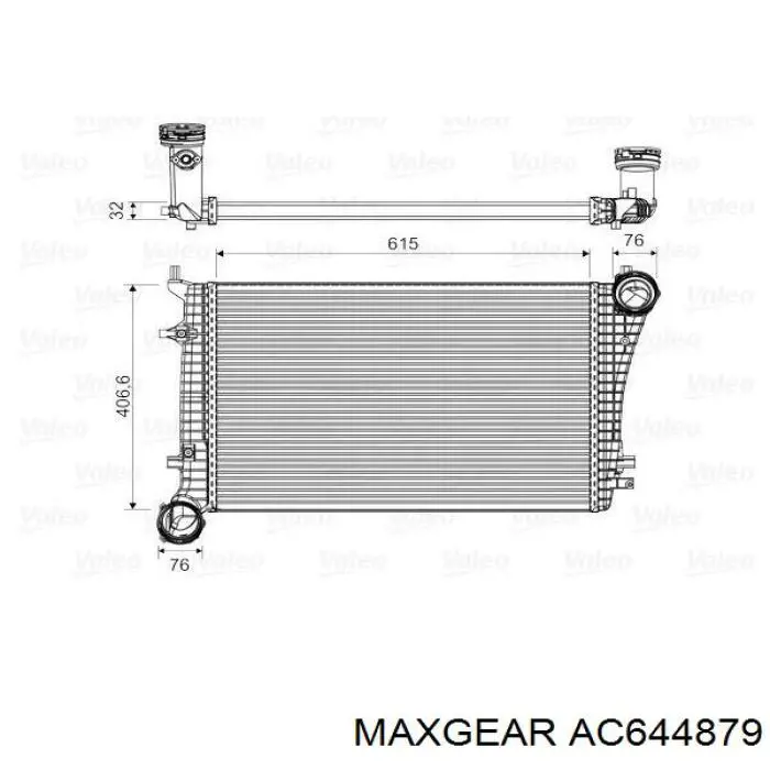 Радіатор интеркуллера AC644879 Maxgear