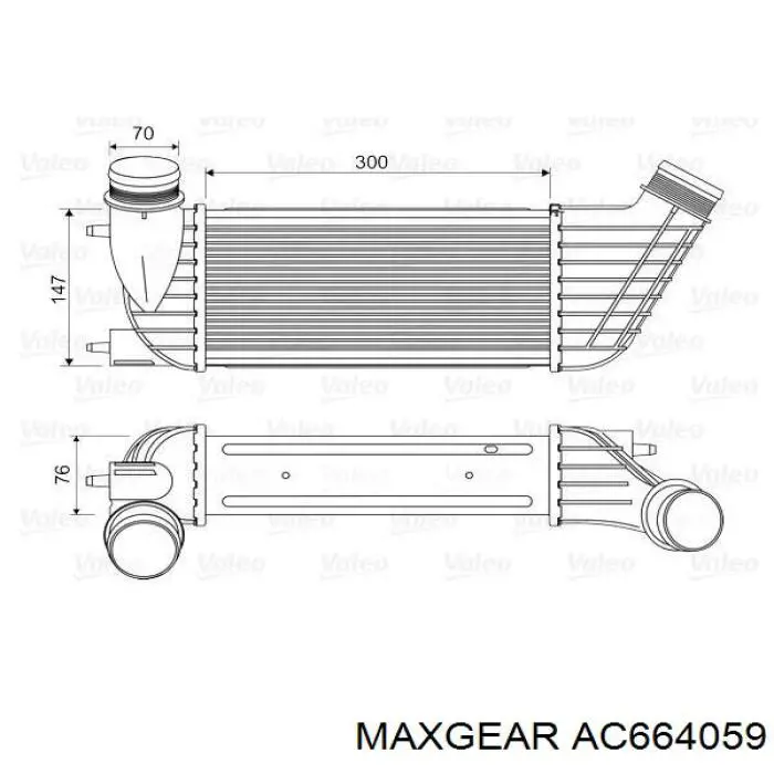 Система охолодження наддувочного повітря Maxgear AC664059 ціна, від 70.68 USD