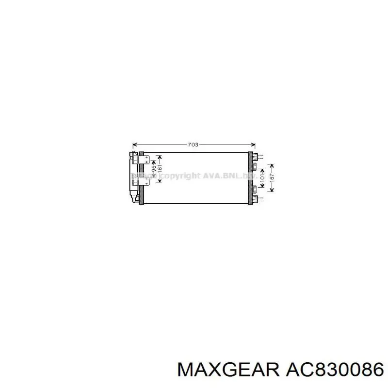 Купити AC830086 Maxgear Радіатор системи охолодження кондиціонера