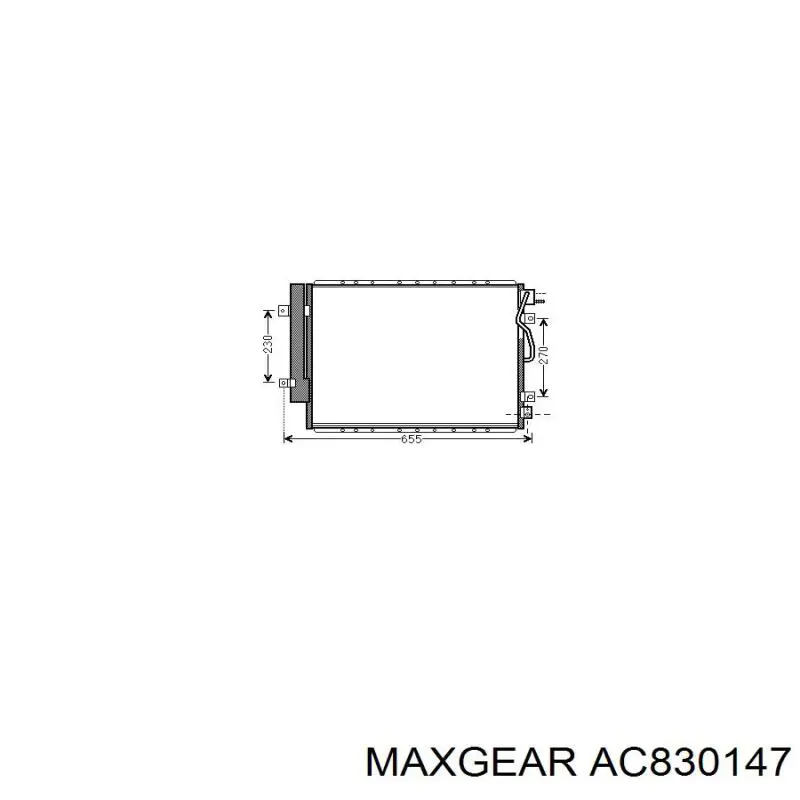 Радіатор кондиціонера AC830147 Maxgear