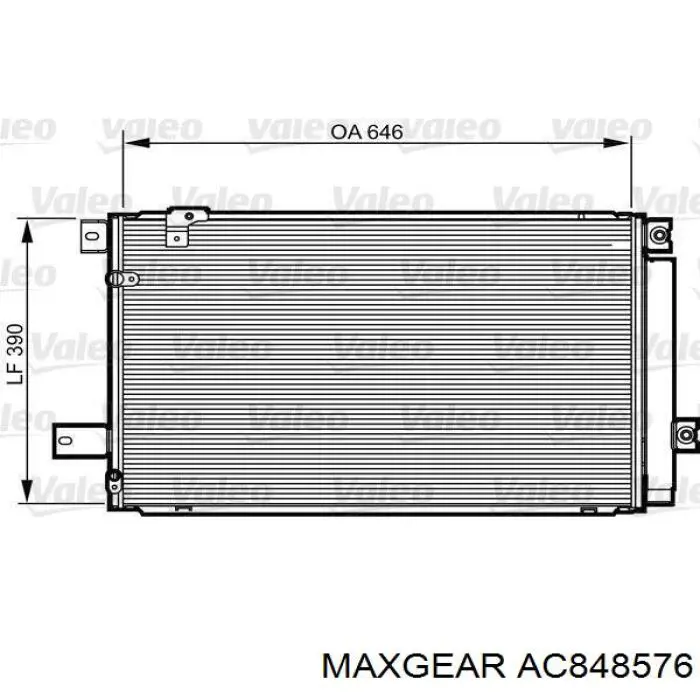 Радіатор кондиціонера AC848576 Maxgear