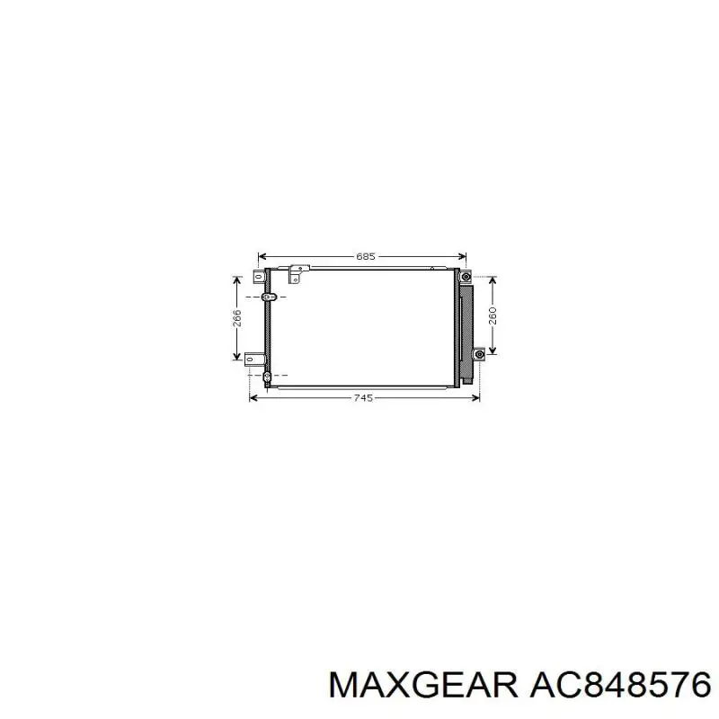 Купити AC848576 Maxgear Радіатор системи охолодження кондиціонера