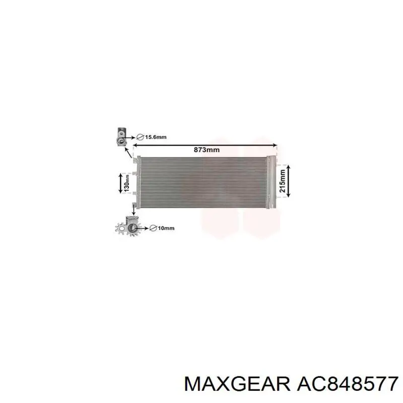 Радіатор кондиціонера AC848577 Maxgear