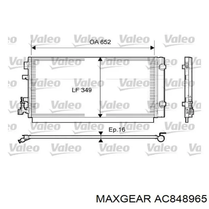 Конденсатор кондиціонера Maxgear AC848965 ціна, від 66.59 USD