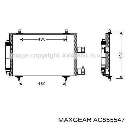 Радіатор кондиціонера AC855547 Maxgear