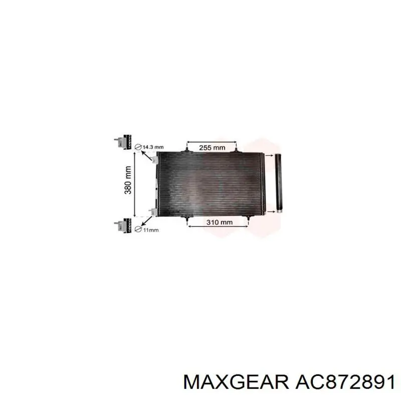 Конденсатор кондиціонера Maxgear AC872891 ціна, від 72.29 USD