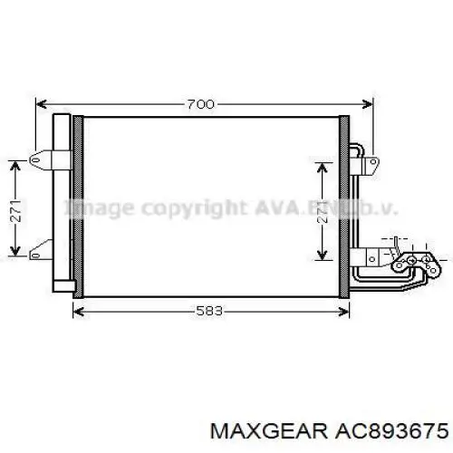 AC893675 Maxgear радіатор кондиціонера