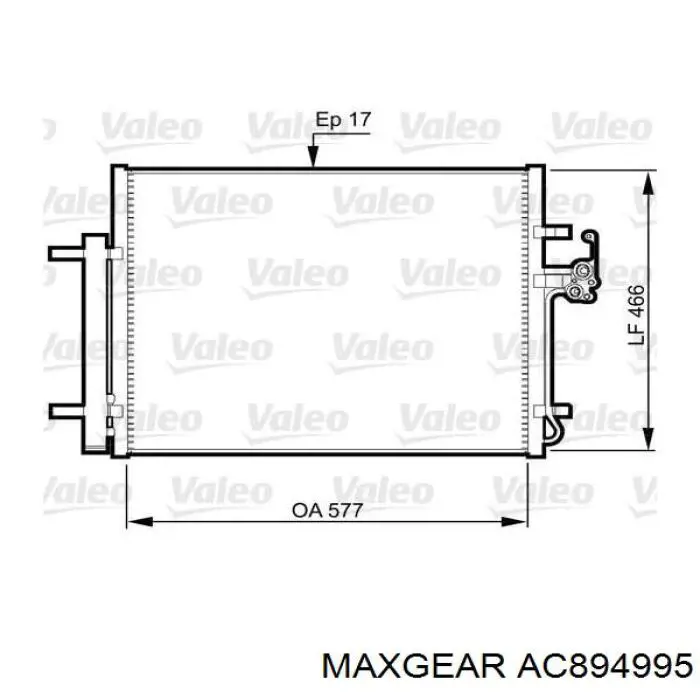 Конденсатор кондиціонера Maxgear AC894995 ціна, від 92.38 USD