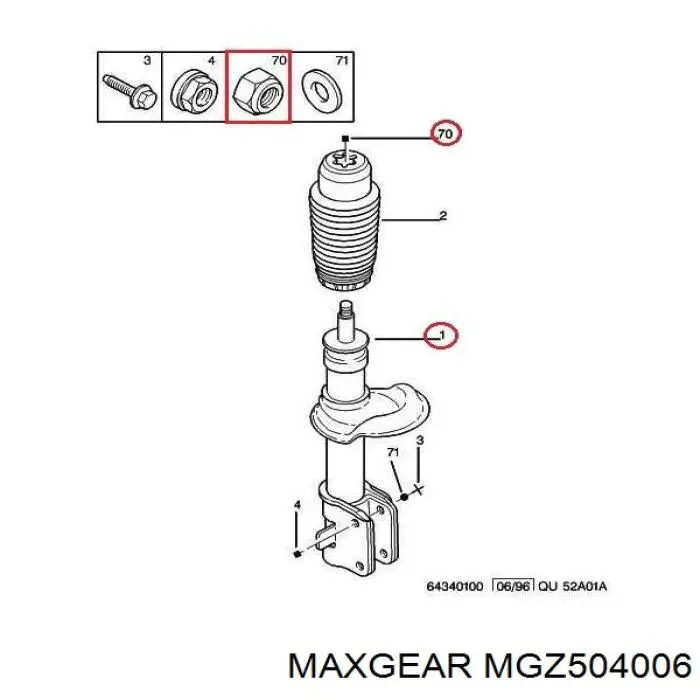 Сайлентблок переднього важеля MGZ504006 Maxgear