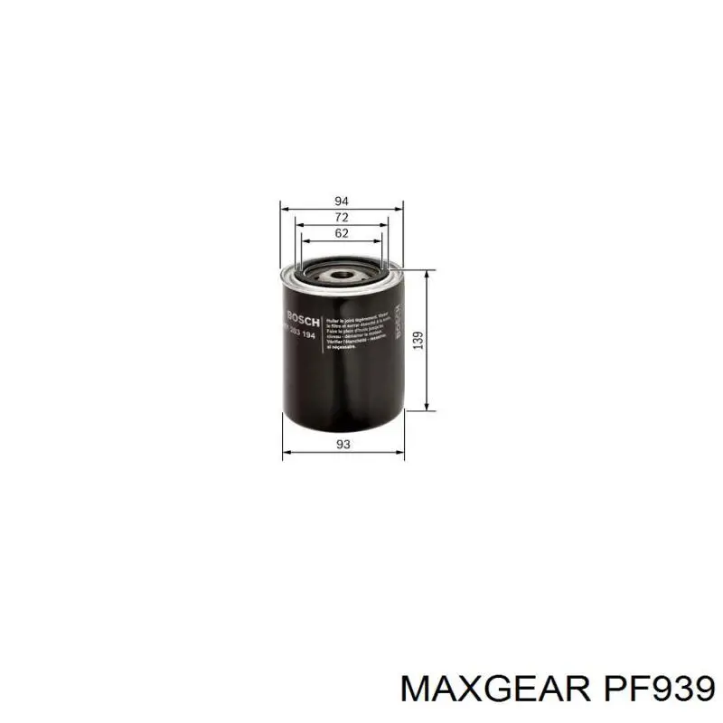 PF939 Maxgear Фільтр палива