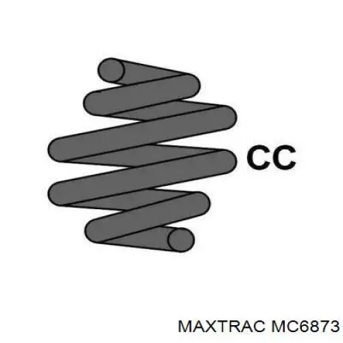 MC6873 Maxtrac Пружина амортизатора передняя